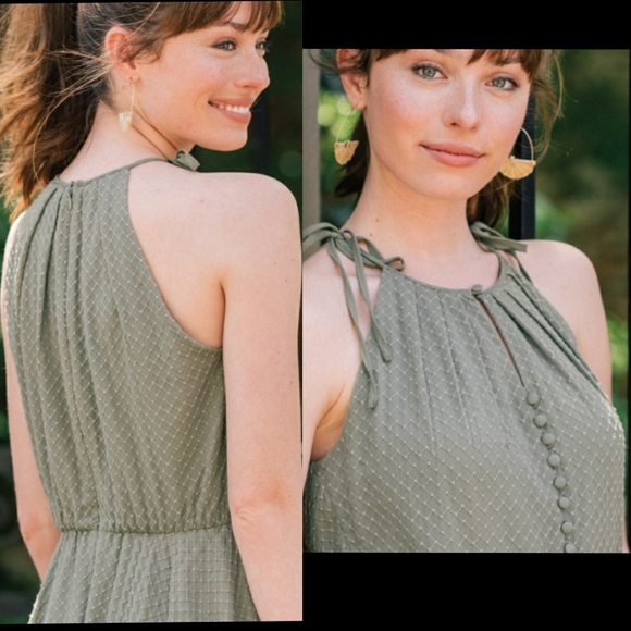 $188 NWT GAL MEETS GLAM Olive Fit & flare dress - Picture 5 of 10